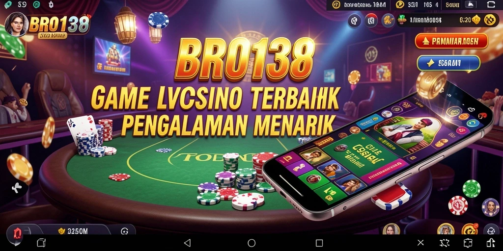 Screenshot gameplay Live Casino BRO138 menampilkan dealer profesional dan suasana kasino yang nyata.