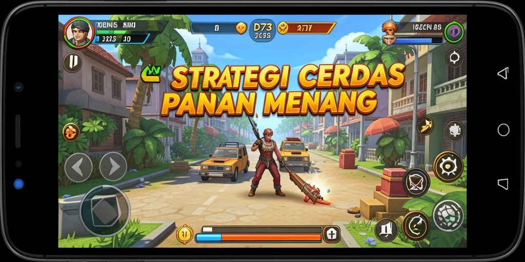 Tampilan gameplay menarik di D73 menggambarkan pertempuran strategi yang seru.