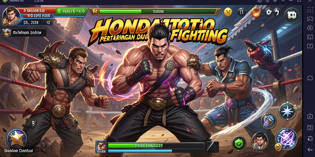 Gameplay HONDATOTO yang intens dalam pertarungan Fighting.