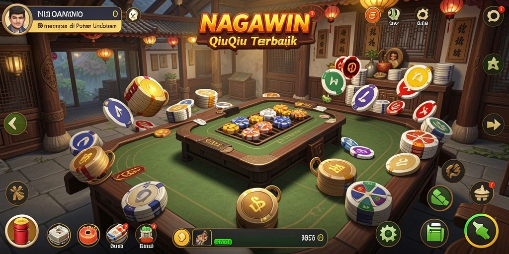Tampilan gameplay QiuQiu yang seru dan penuh tantangan.