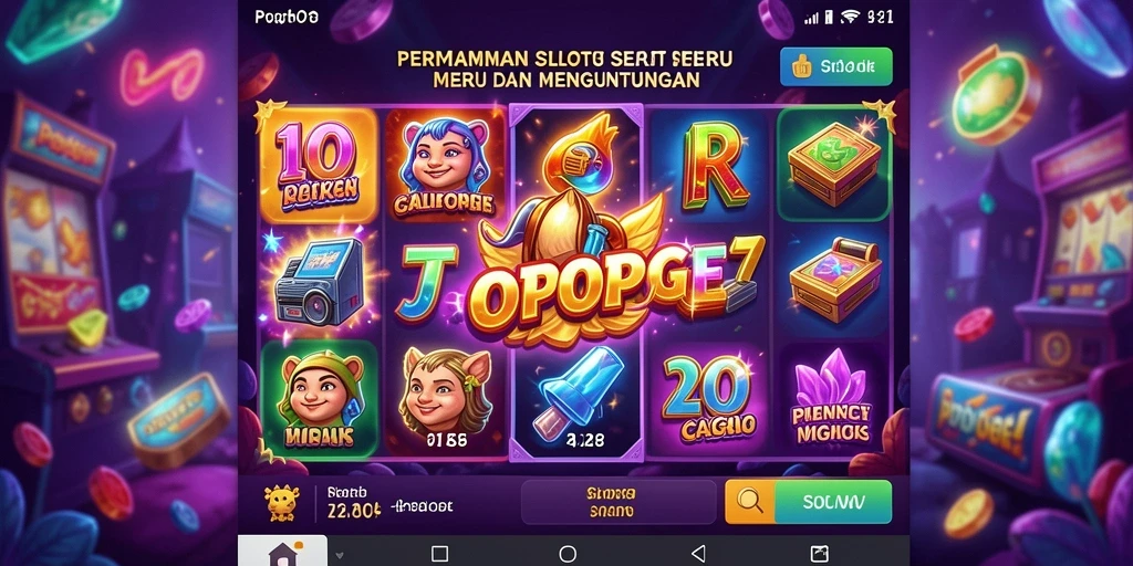 Tampilan gameplay slot POPOTOPGEL yang menarik dan menyenangkan.